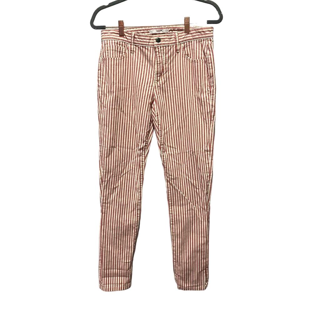 Joe’s Jeans Red White Striped Fire Weekend Pants Sz 28